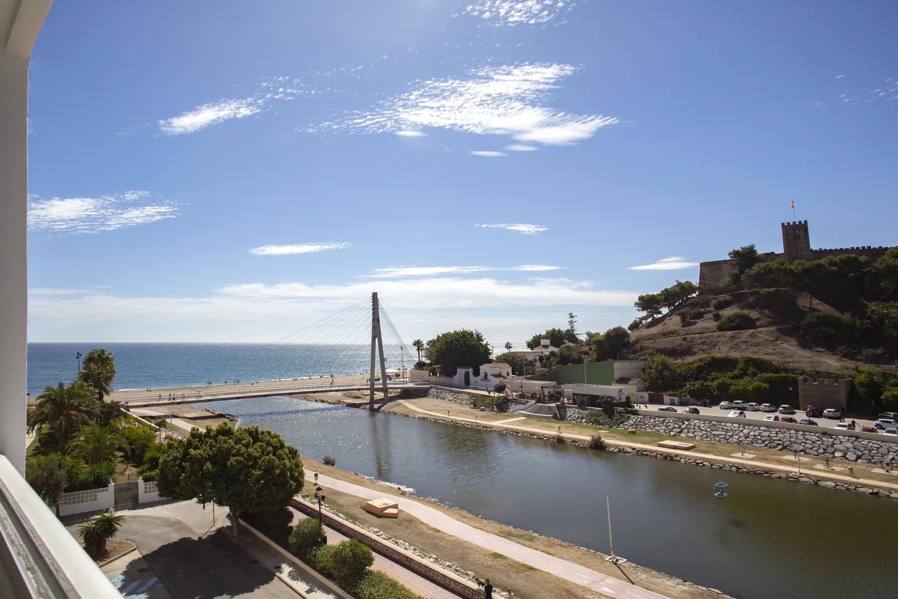 River and Sohail Castle seen from the terrace